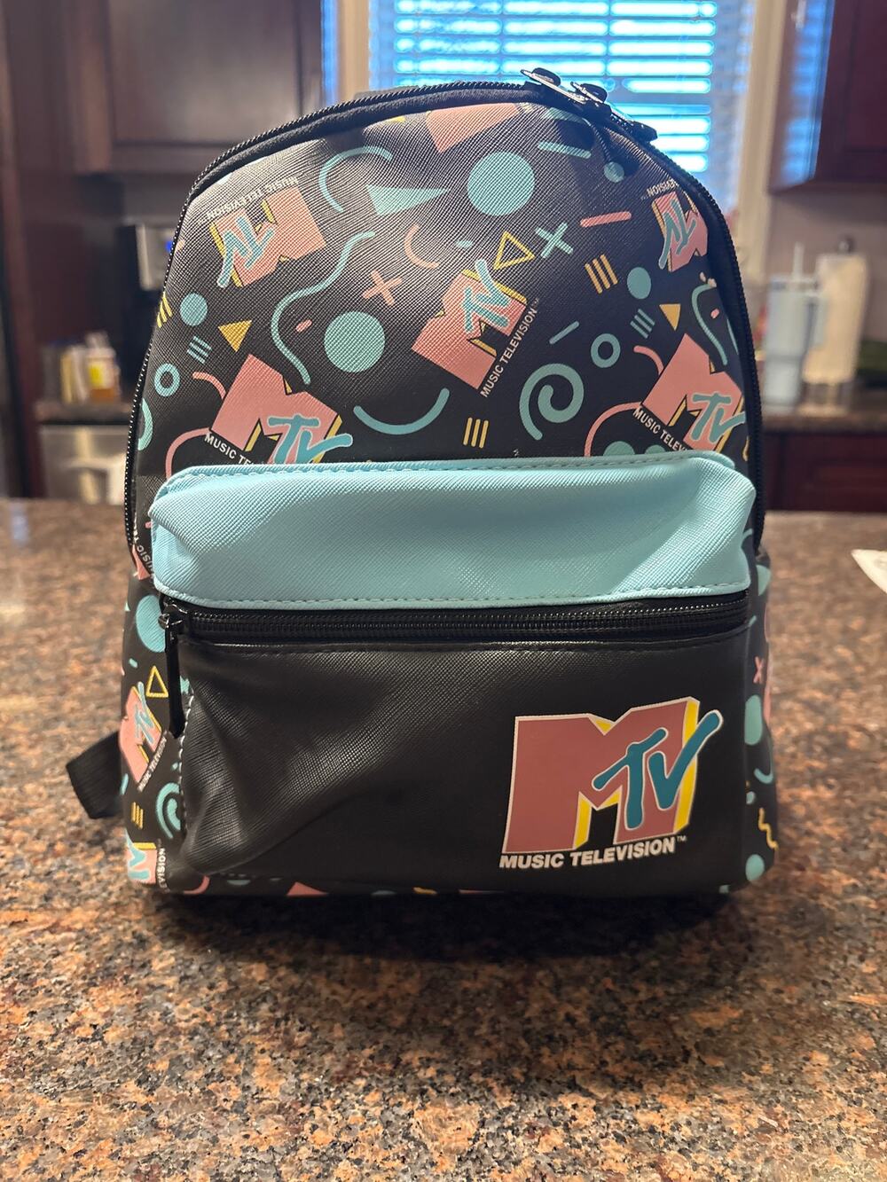 MTV Retro Mini Backpack Faux Leather 80's Vibe Excellent Condition